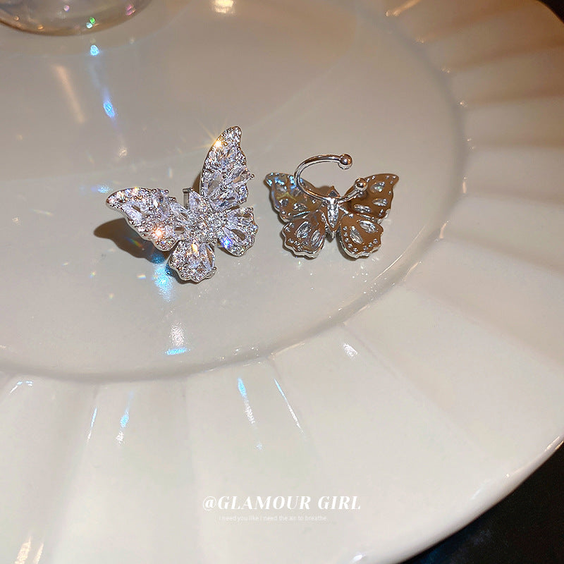 Alloy butterfly zircon earrings (Minimo de Compra 2) MIC-BY011