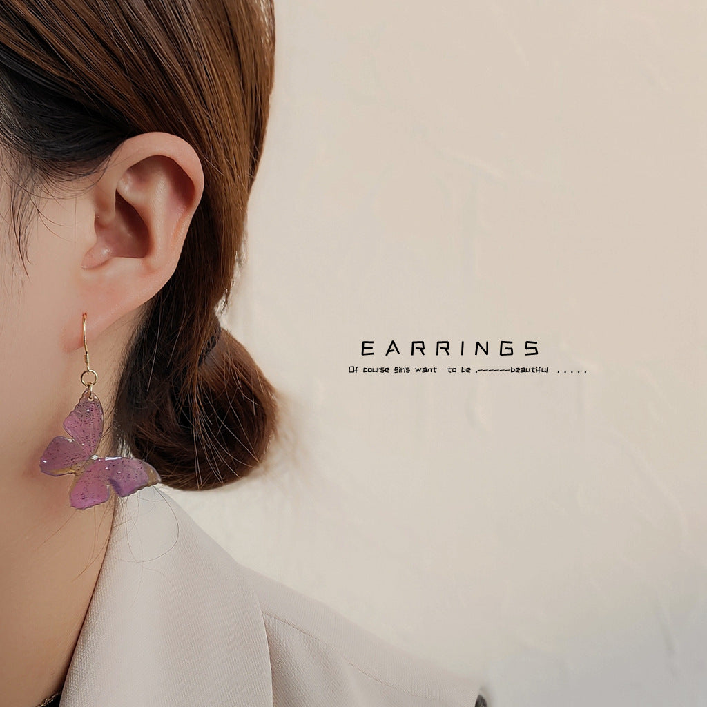 Alloy Butterfly Inspirational Earrings MYA-LiangM014