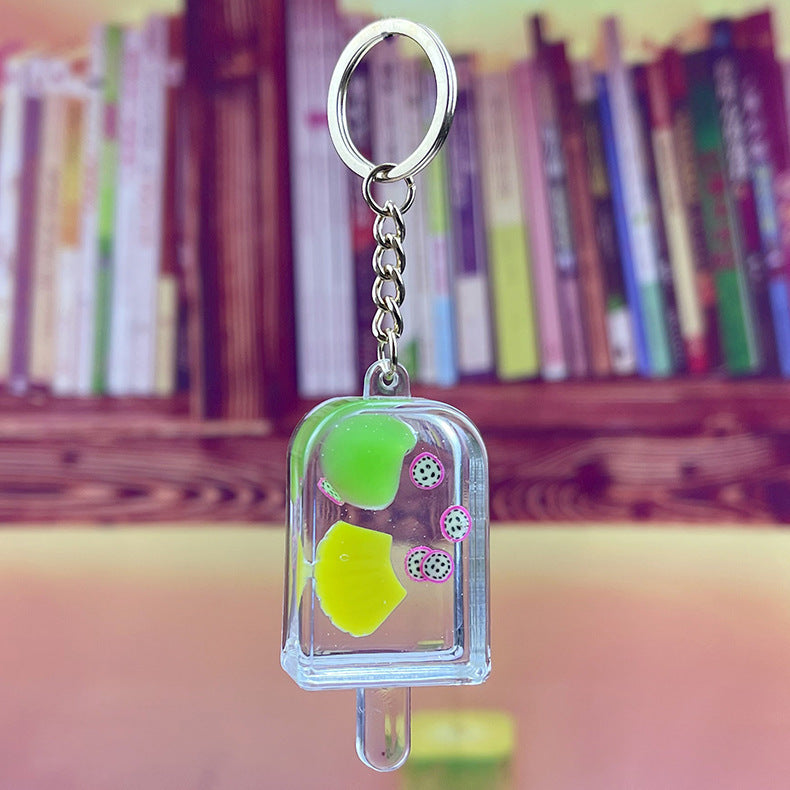 Keychain Resin Ice Cream Popsicle Ice Cream Model Pendant Minimo de compra 2 MQu011