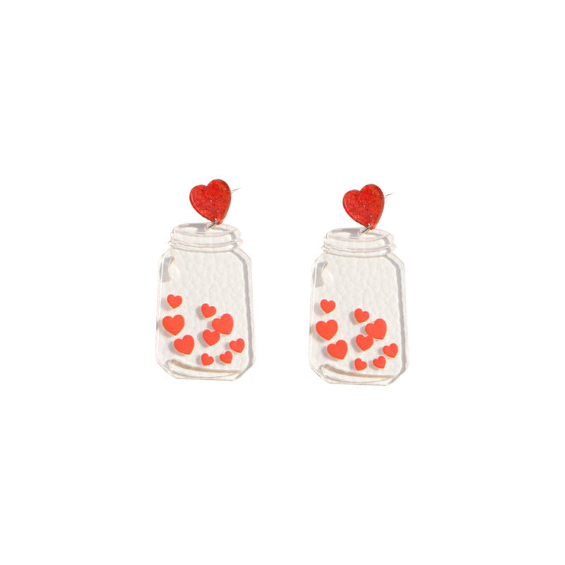 Acrylic transparent bottle earrings (Minimo de Compra 3) MYA-OuG042