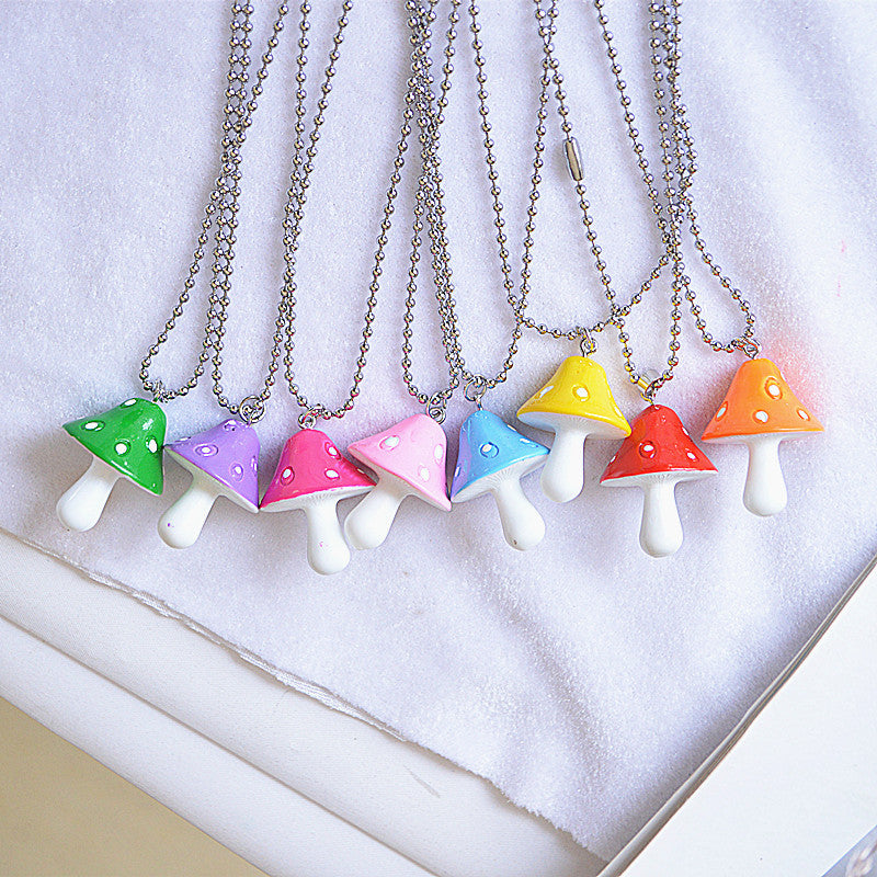 Resin Wave Dot Mushroom Earrings (Minimo de Compra 2) MIC-XieN043