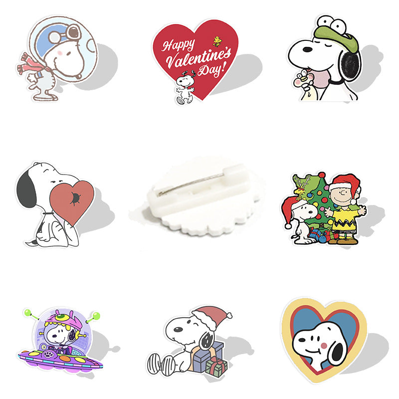 Acrylic cartoon cute Snoopy brooch (Minimo de compra 2) MYA-WeiJ008