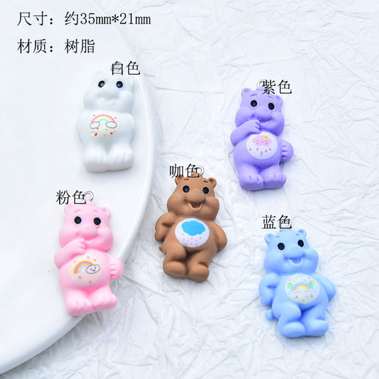 Resin Rainbow Bear Accessories MIC-ZhiB008