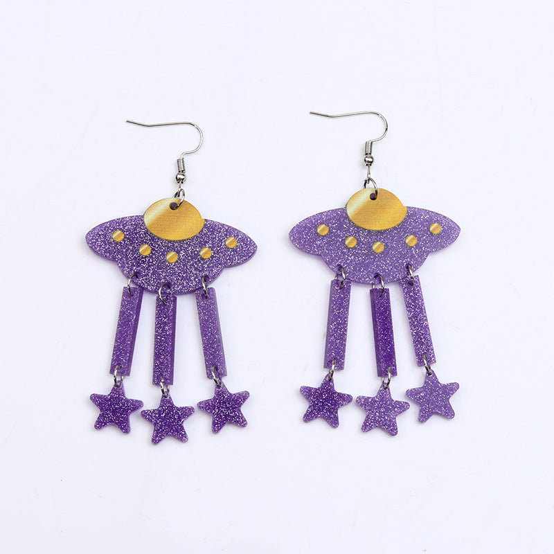 Resin Fun Rainbow Star Earrings (Minimo de Compra 2) MIC-DuA053