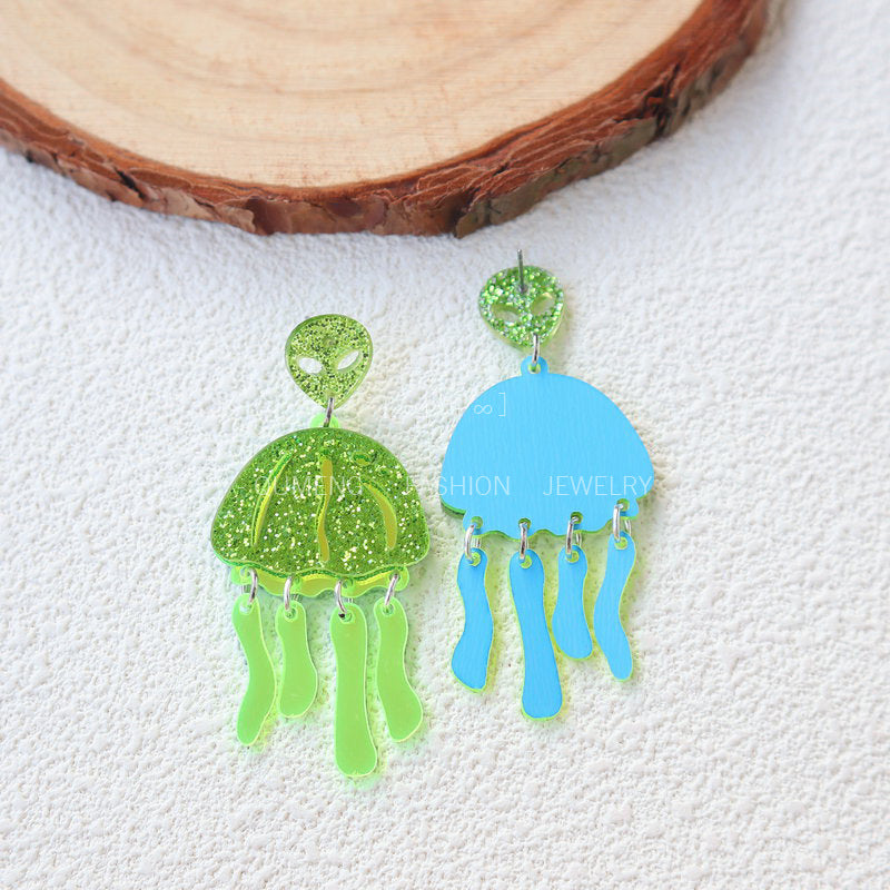 Acrylic Cute Jellyfish Earrings MIC-OuG100