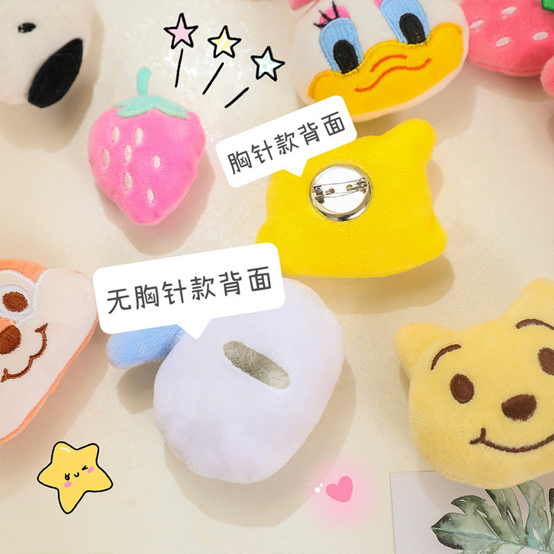 Plush cartoon cute brooch MIC-ZhanY010