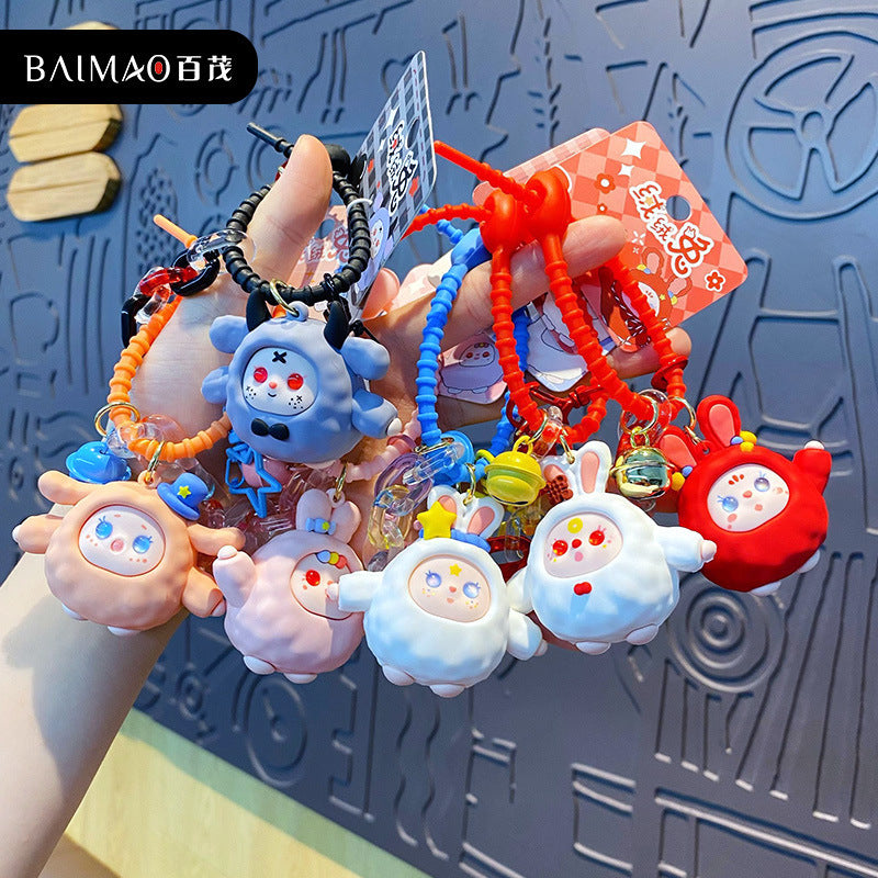 PVC exquisite rabbit doll keychain MIC-MLZ013