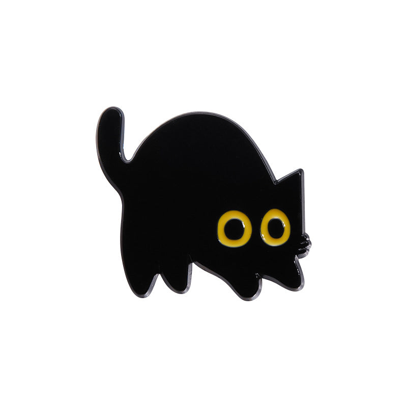 Alloy cute black cat brooch MIC-ZhuoB018