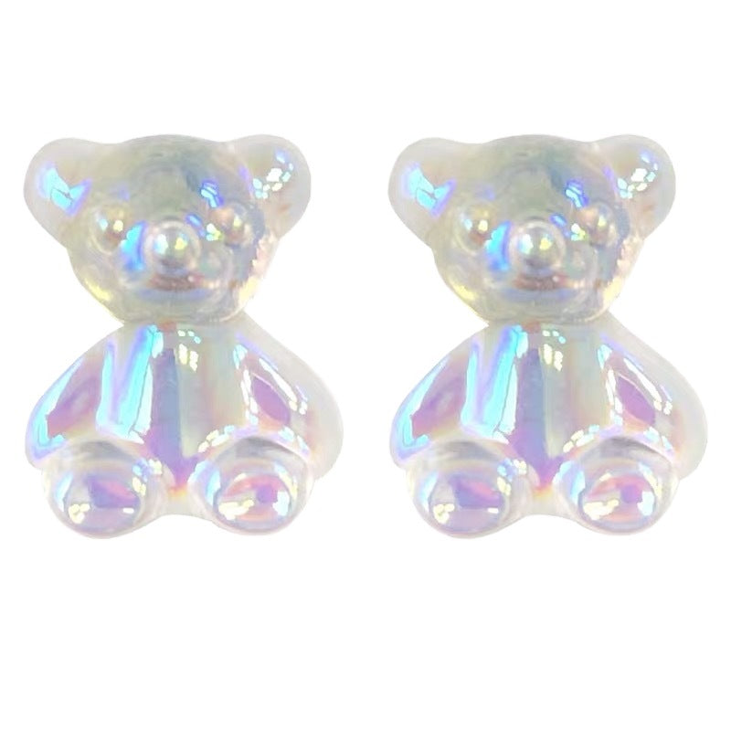 Alloy candy color bear earrings MIC-YiJ004