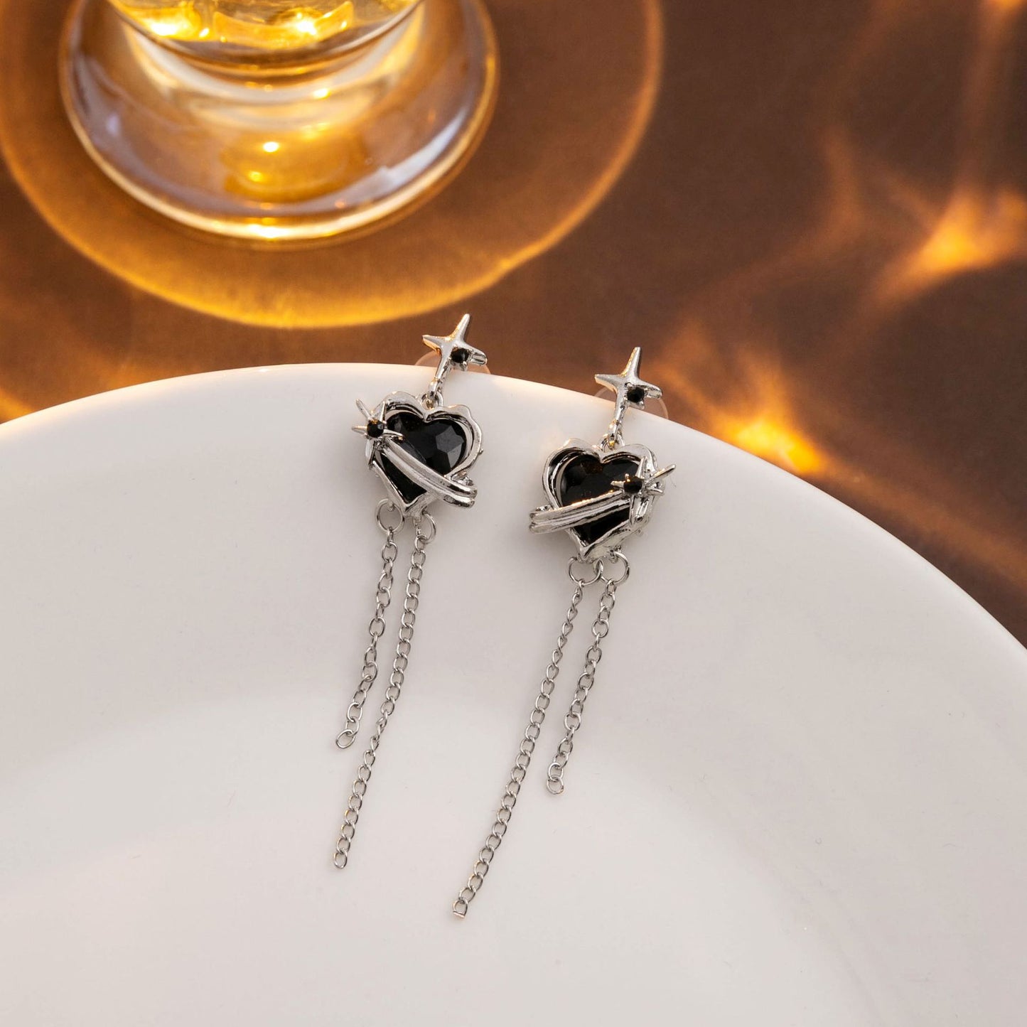 Alloy diamond studded star earrings MIC-MDD153