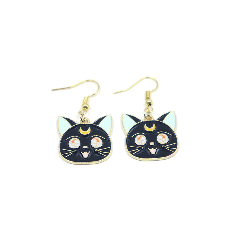 Alloy cartoon beautiful girl warrior earrings (Minimo de Compra 2) MIC-XuXin003