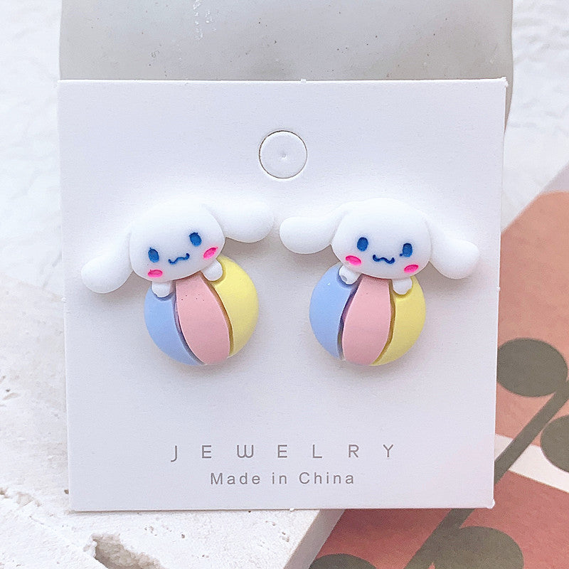 Resin Colored Peach Heart Earrings  (Minimo de Compra 2) MIC-ShiJ003