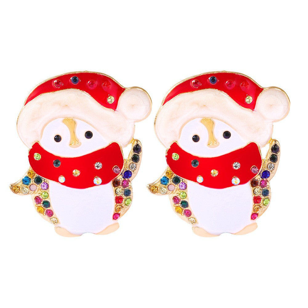 Alloy Christmas Tree Bell Earrings (Minimo de Compra 2) MIC-DWKM006