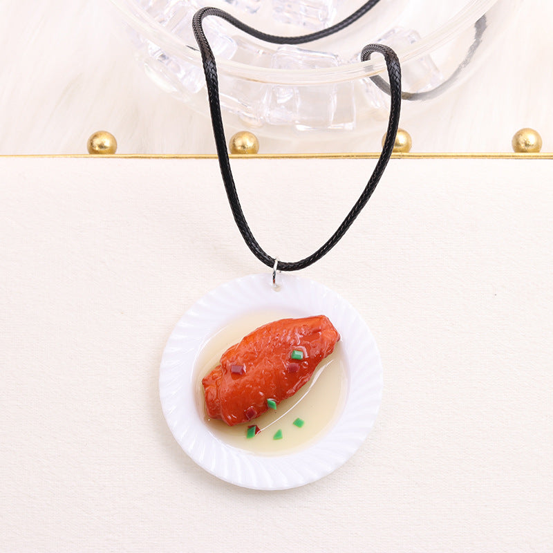 Alloy simulation Chinese style food pendant MIC-DuA081