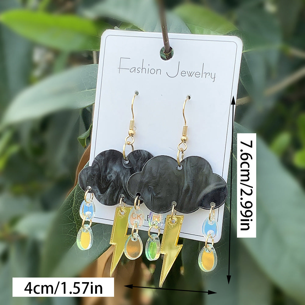 Acrylic new cloud lightning earrings (Minimo de compra 5) MIC-ManT036