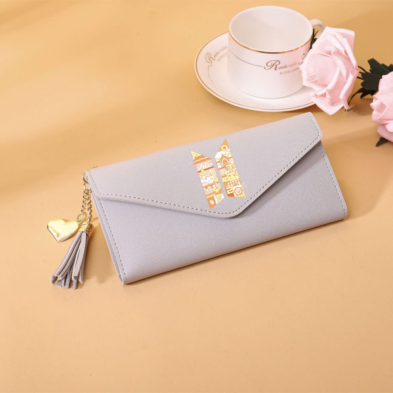 PU CITY series card bag tassel long wallet MIC-XingY014