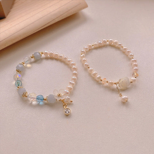 Camellia Freshwater Pearl Bracelet MIC-LvS005