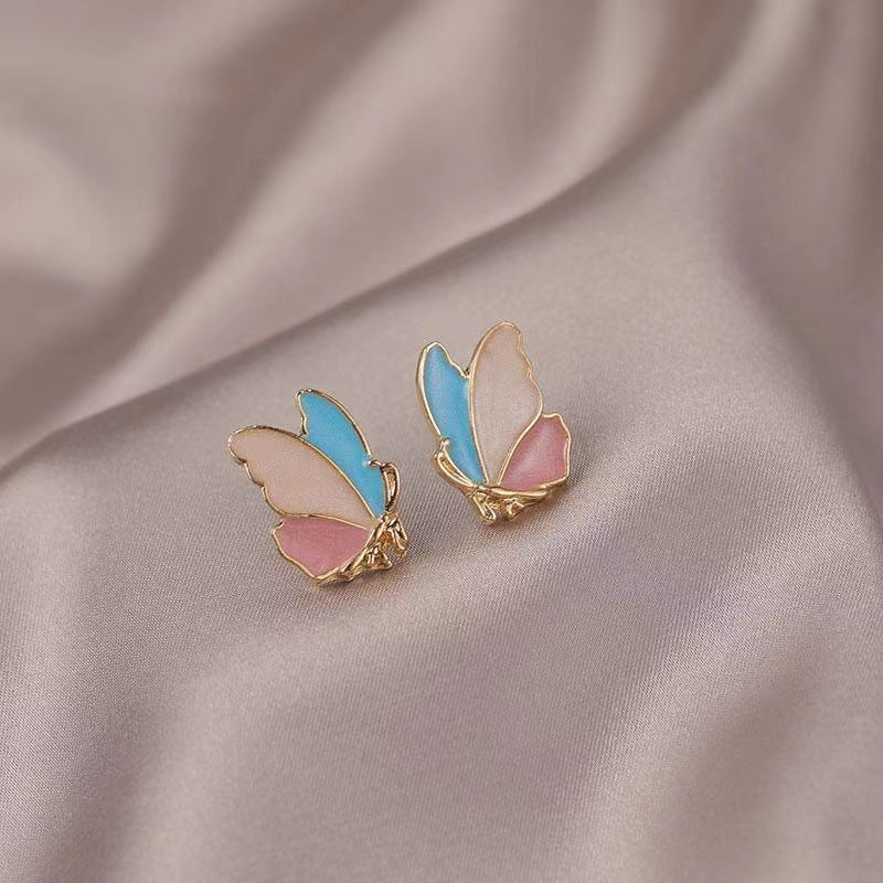 Alloy colored butterfly earrings (Minimo de Compra 3) MIC-WangX003