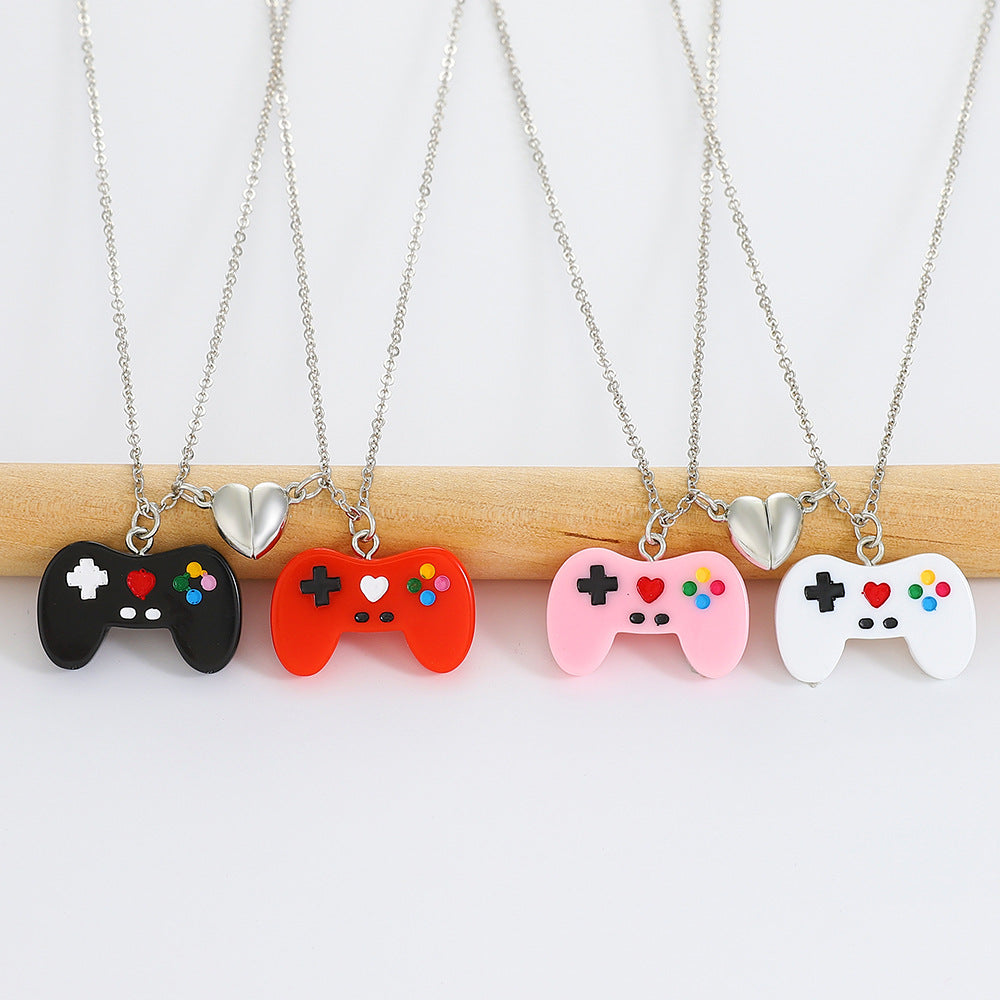 Alloy game console handle necklace MIC-MiaoY045