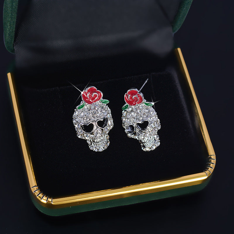 Alloy Halloween Skull Earrings (Minimo de Compra 2) MYA-LinL001