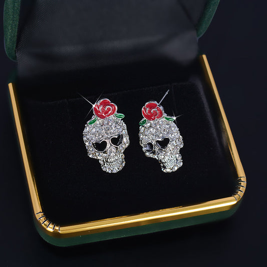 Alloy Halloween Skull Earrings (Minimo de Compra 2) MYA-LinL001