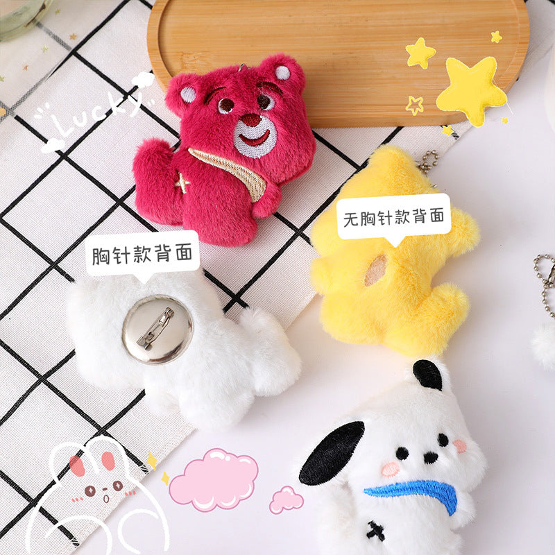 Plush cartoon cute brooch MIC-ZhanY007