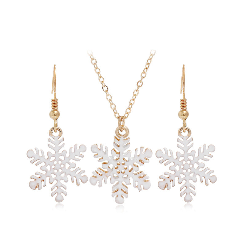 Alloy Christmas Drops Snow Flower Earrings MIC-KaiQ035