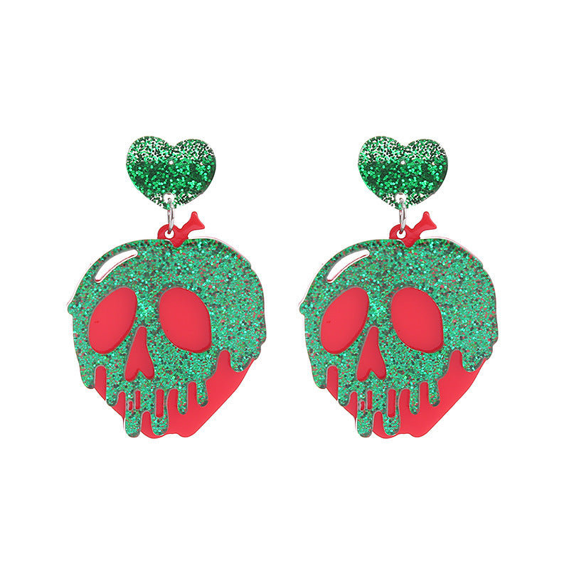 Acrylic New Skull Teeth Earrings (Minimo de Compra 2) MIC-ChouT036