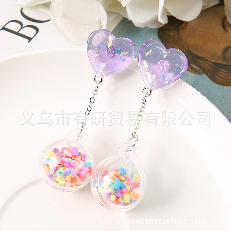 Alloy cartoon cute heart earrings (Minimo de Compra 3) MIC-YouY034