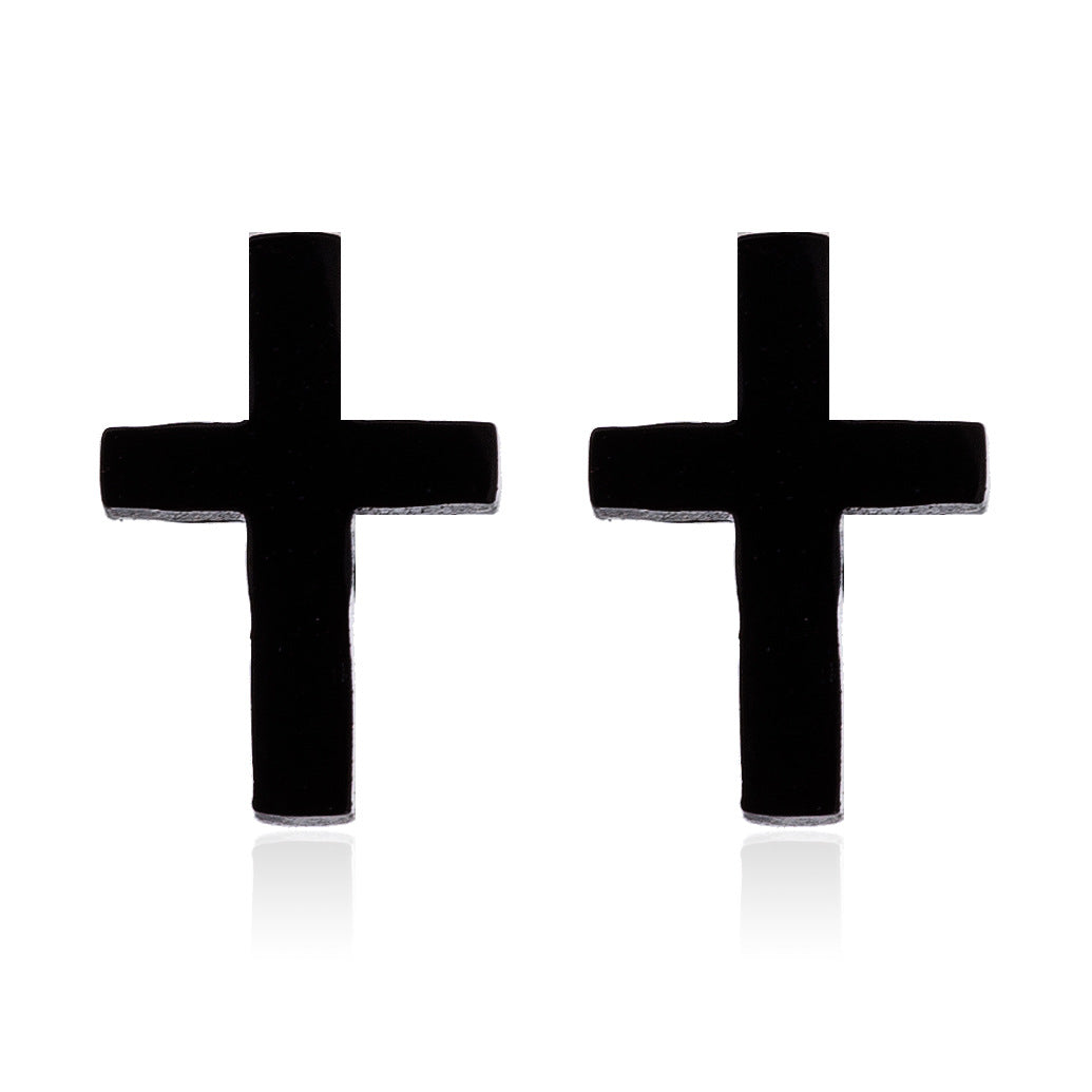 Stainless Steel Cross Earrings SS011