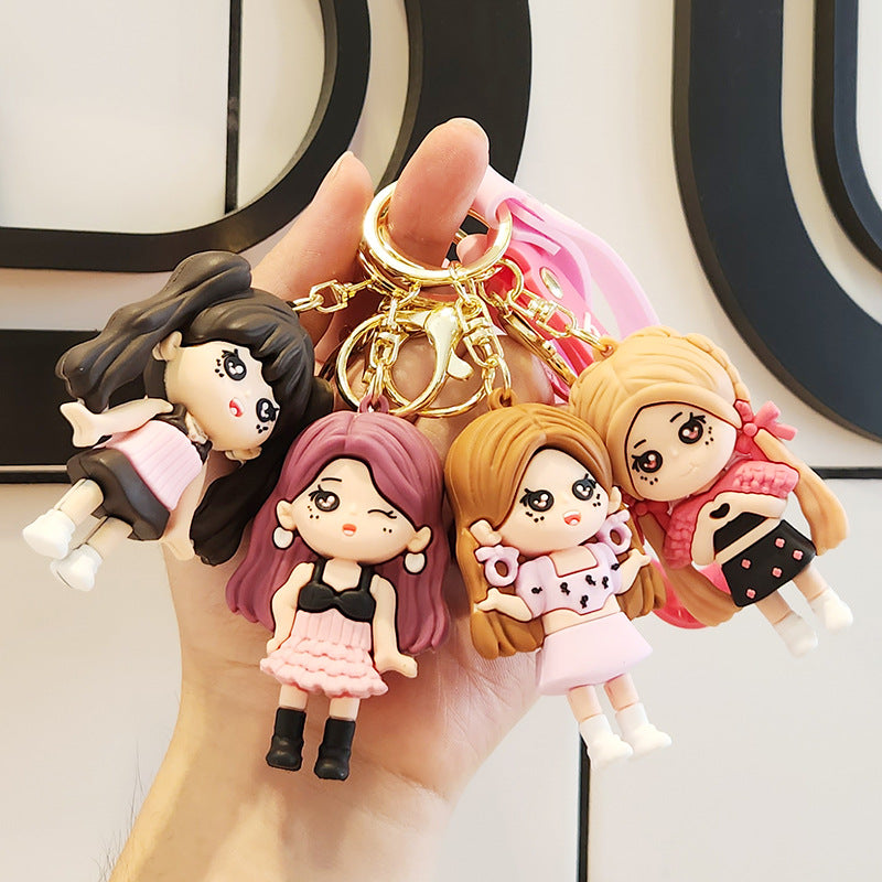 PVC New Cartoon BLACKPINK Keychain MIC-ZhuoJ004