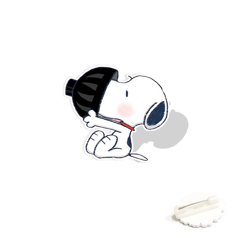 Acrylic cartoon cute Snoopy brooch (Minimo de compra 2) MYA-WeiJ005