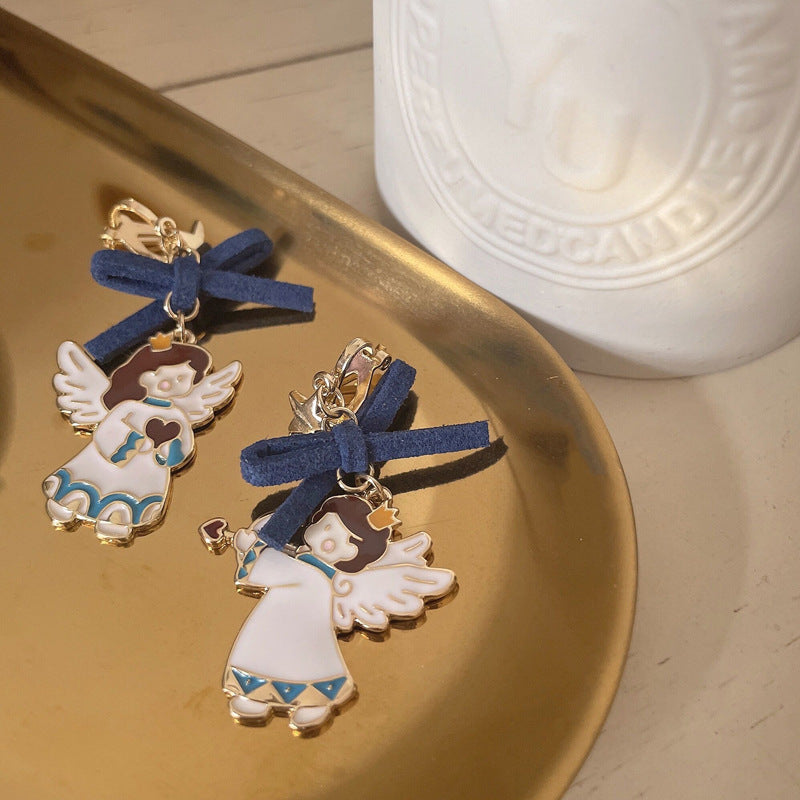 Alloy bow angel earrings MIC-BaoY038