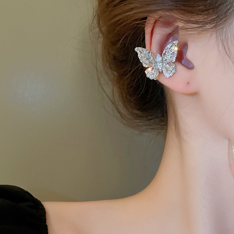 Alloy butterfly zircon earrings (Minimo de Compra 2) MIC-BY011