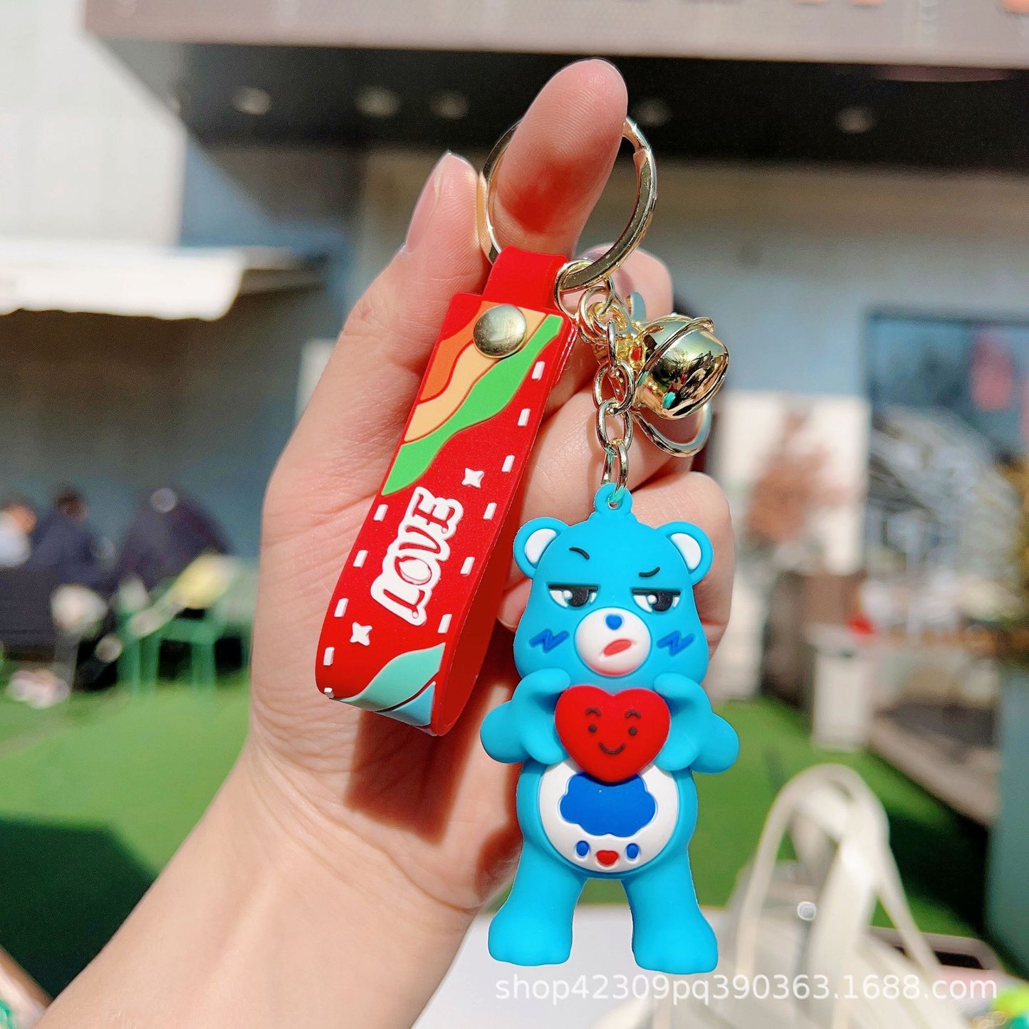 PVC cute cartoon love teddy bear keychain (Minimo de compra 2) MYA-WenC003