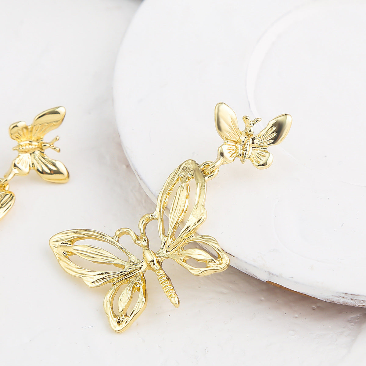 Alloy butterfly earrings MIC-JuJ030