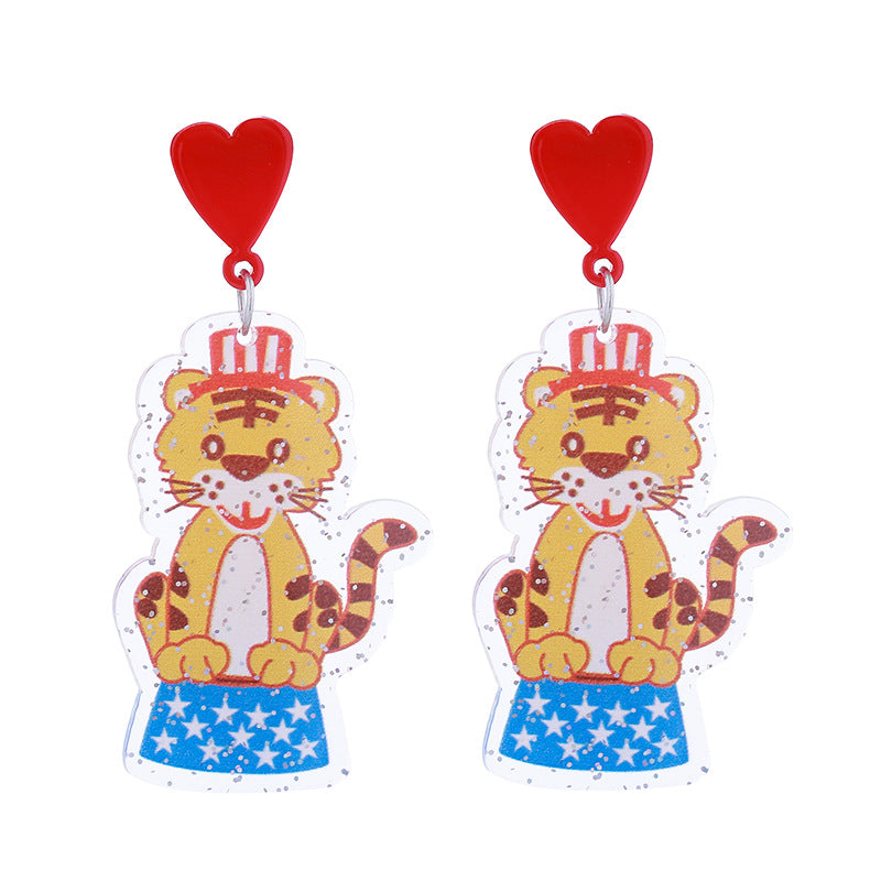 Alloy acrylic cute circus earrings MIC-ChouT052