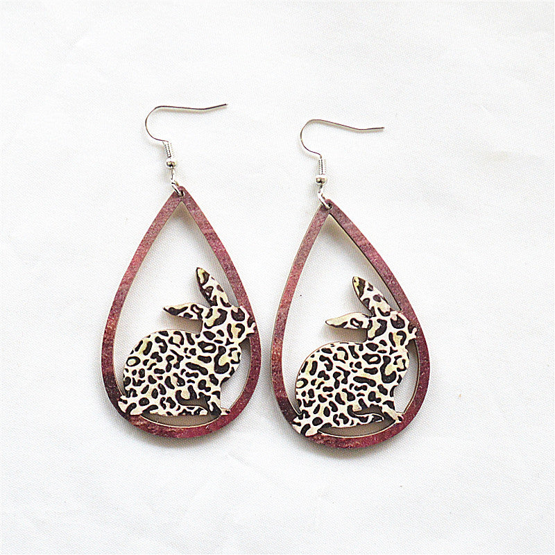 Alloy water droplet hollow earrings MIC-XieN048