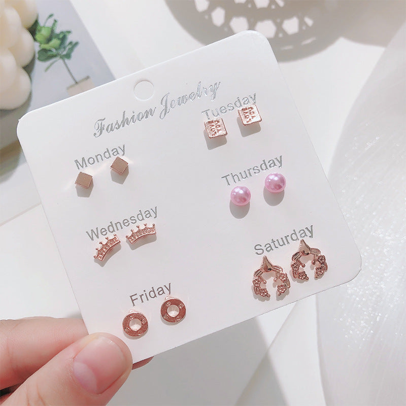 Alloy pearl bow earrings (Minimo de Compra 5) MIC-ShiY013