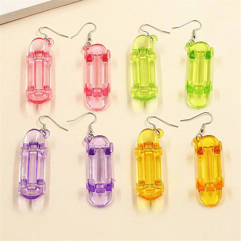 Acrylic New Skateboard Earrings (Minimo de compra 2) MIC-NanH001