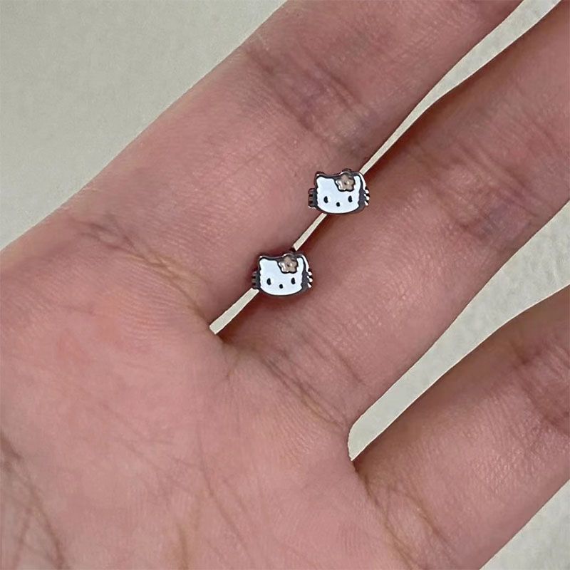 Alloy Small Cartoon KT Cat Earrings (Minimo de Compra 2) MIC-HanY008