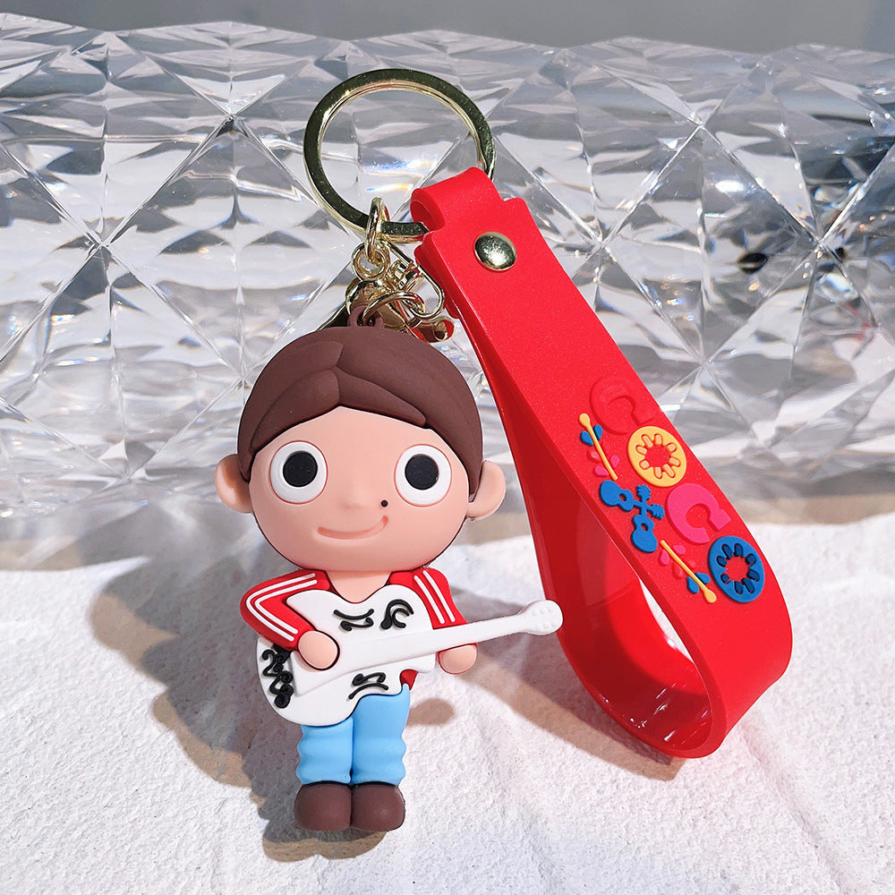 Keychains Silicone Anime Miguel Keychain Pendant Figure Model Toy Doll Keychain (M) MIC-QiChao007