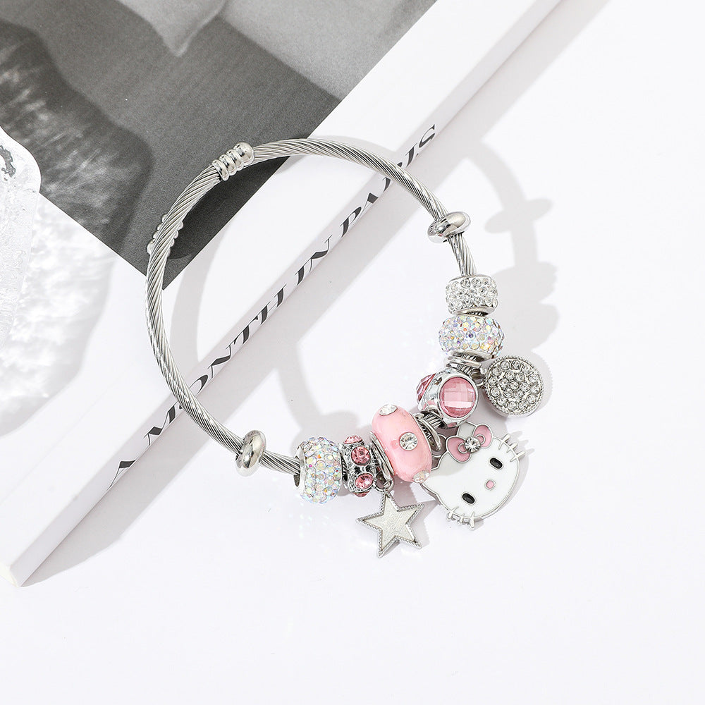 Alloy Cartoon Little White Rabbit Love Bracelet (Minimo de Compra 5) MYA-ZhuoX031