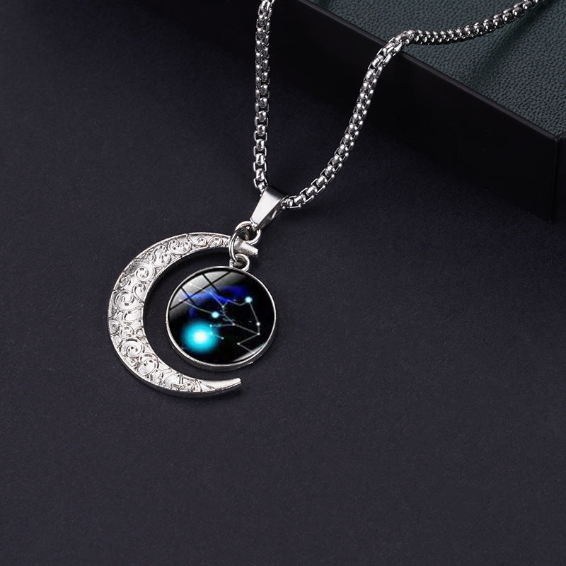 Necklace Stainless Steel Zodiac Moon Minimo de compra 2 YonY001