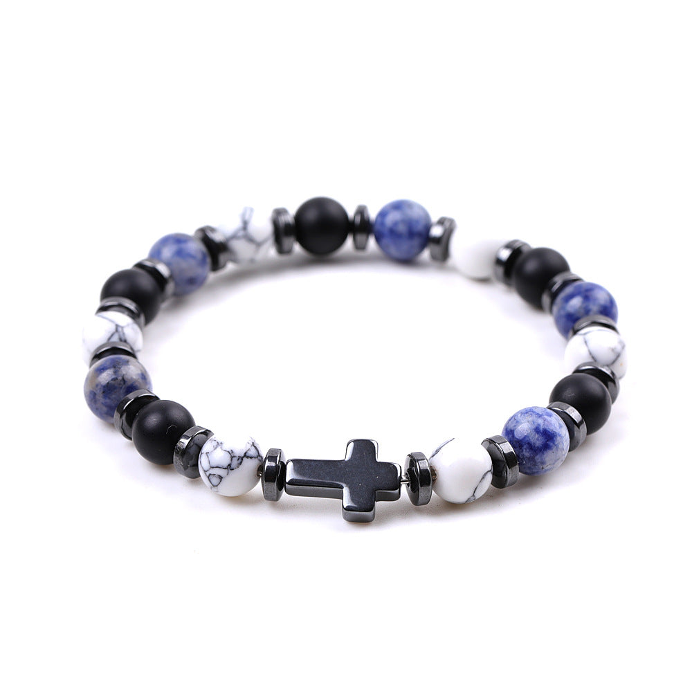 Alloy black magnetic long cross bracelet MIC-XiuH018