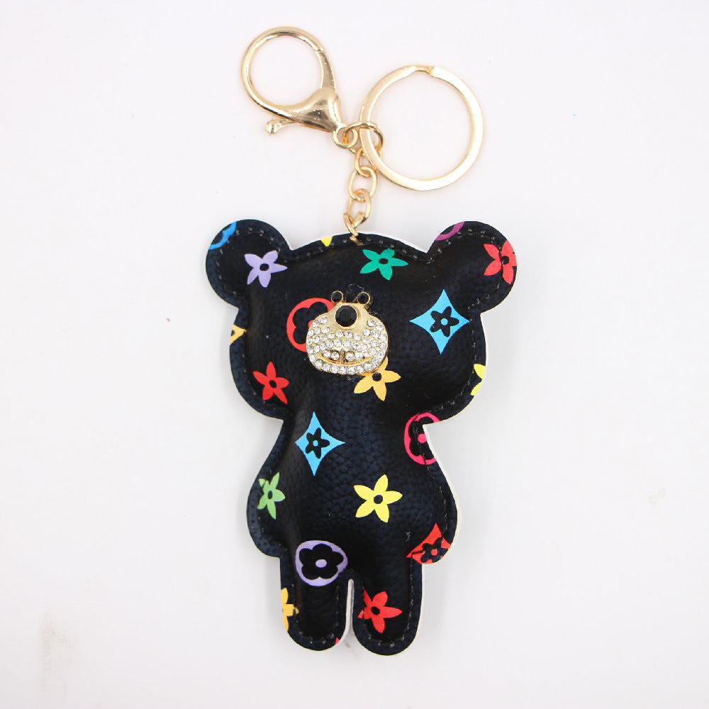 PU Leather Cartoon Bear Keychain MIC-Zuge047