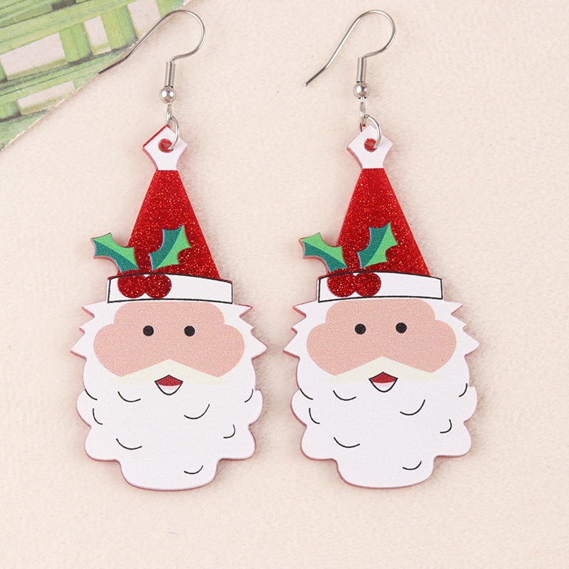 Acrylic Cartoon Christmas Series Earrings MYA-DuA096