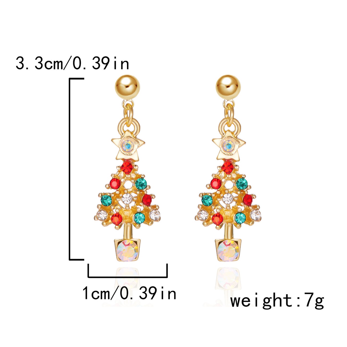 Alloy Santa Claus Bell Snowflake Earrings (Minimo de Compra 2)  MIC-JueH001