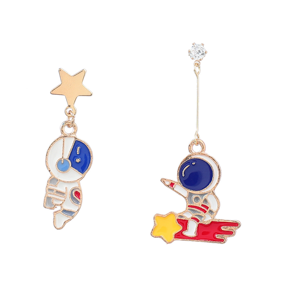 Alloy Planet Rocket Astronaut Earrings MIC-JiuL002