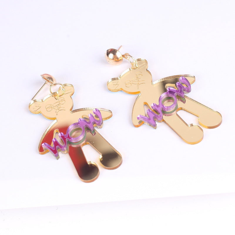 Acrylic Dinosaur Cicada Earrings MYA-XueP084